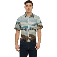 Ducks On Gardasee Men s Short Sleeve Pocket Shirt  by ConteMonfrey