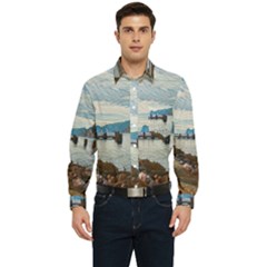 Ducks On Gardasee Men s Long Sleeve Pocket Shirt  by ConteMonfrey