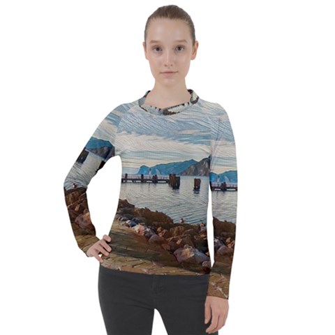 Ducks On Gardasee Women s Pique Long Sleeve Tee by ConteMonfrey