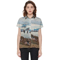 Ducks On Gardasee Short Sleeve Pocket Shirt by ConteMonfrey