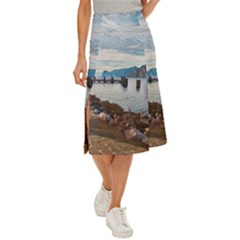 Ducks On Gardasee Midi Panel Skirt by ConteMonfrey