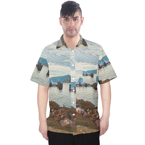 Ducks On Gardasee Men s Hawaii Shirt by ConteMonfrey