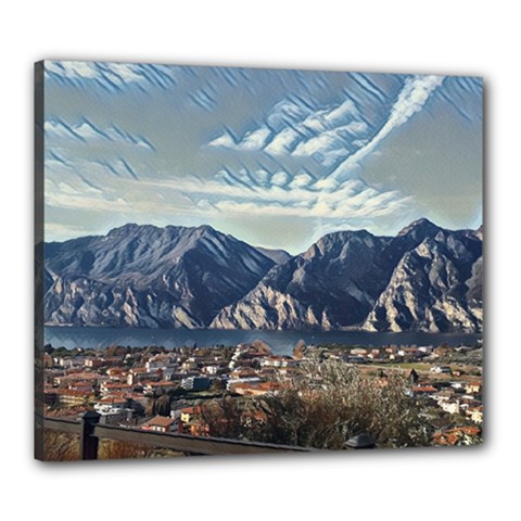 Lake In Italy Canvas 24  X 20  (stretched) by ConteMonfrey