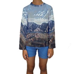 Lake In Italy Kids  Long Sleeve Swimwear