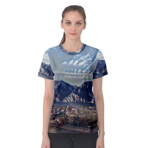 Lake In Italy Women s Sport Mesh Tee by ConteMonfrey