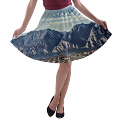 Lake In Italy A-line Skater Skirt by ConteMonfrey