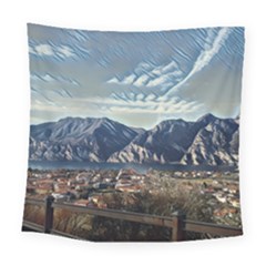 Lake In Italy Square Tapestry (large)