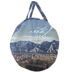 Lake In Italy Giant Round Zipper Tote by ConteMonfrey