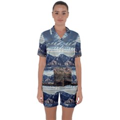 Lake In Italy Satin Short Sleeve Pajamas Set by ConteMonfrey