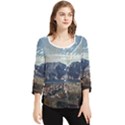 Lake in Italy Chiffon Quarter Sleeve Blouse View1