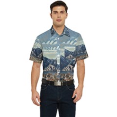 Lake In Italy Men s Short Sleeve Pocket Shirt  by ConteMonfrey