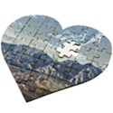 Lake in Italy Wooden Puzzle Heart View2