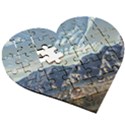 Lake in Italy Wooden Puzzle Heart View3