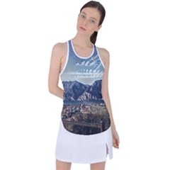 Lake In Italy Racer Back Mesh Tank Top by ConteMonfrey