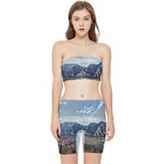 Lake In Italy Stretch Shorts And Tube Top Set by ConteMonfrey