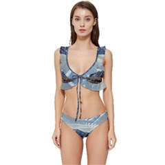 Lake In Italy Low Cut Ruffle Edge Bikini Set