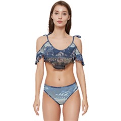 Lake In Italy Ruffle Edge Tie Up Bikini Set	 by ConteMonfrey