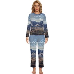 Lake In Italy Womens  Long Sleeve Lightweight Pajamas Set