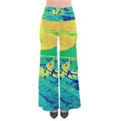 Blue And Green Boat Modern  So Vintage Palazzo Pants by ConteMonfrey