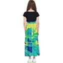 Blue and green boat modern  Kids  Flared Maxi Skirt View2