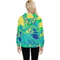 Blue and green boat modern  Women s Lightweight Drawstring Hoodie View4