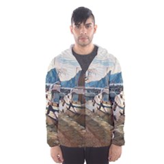 Boats On Gardasee, Italy  Men s Hooded Windbreaker by ConteMonfrey