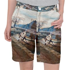 Boats On Gardasee, Italy  Pocket Shorts by ConteMonfrey