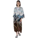 Boats on Gardasee, Italy. Maxi Satin Kimono View1