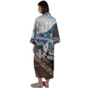 Boats on Gardasee, Italy. Maxi Satin Kimono View2