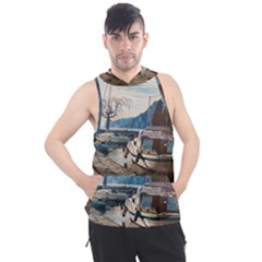 Boats On Gardasee, Italy  Men s Sleeveless Hoodie by ConteMonfrey