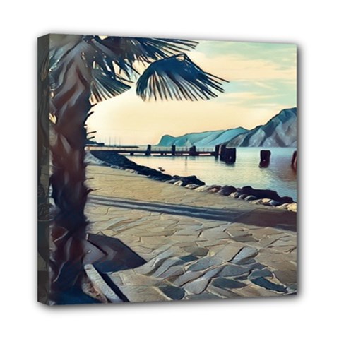 A Walk On Gardasee, Italy  Mini Canvas 8  X 8  (stretched) by ConteMonfrey