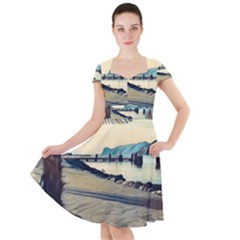 A Walk On Gardasee, Italy  Cap Sleeve Midi Dress by ConteMonfrey