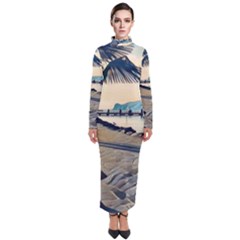 A Walk On Gardasee, Italy  Turtleneck Maxi Dress by ConteMonfrey