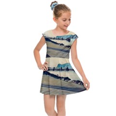 A Walk On Gardasee, Italy  Kids  Cap Sleeve Dress by ConteMonfrey