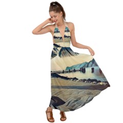 A Walk On Gardasee, Italy  Backless Maxi Beach Dress by ConteMonfrey