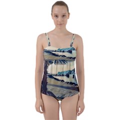 A Walk On Gardasee, Italy  Twist Front Tankini Set by ConteMonfrey