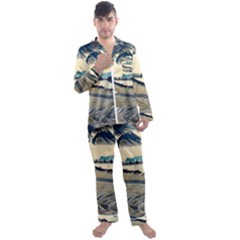 A Walk On Gardasee, Italy  Men s Long Sleeve Satin Pajamas Set by ConteMonfrey