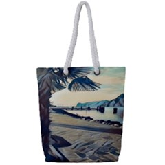 A Walk On Gardasee, Italy  Full Print Rope Handle Tote (small)