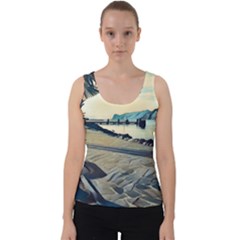 A Walk On Gardasee, Italy  Velvet Tank Top by ConteMonfrey