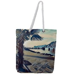 A Walk On Gardasee, Italy  Full Print Rope Handle Tote (large) by ConteMonfrey