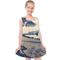 A Walk On Gardasee, Italy  Kids  Cross Back Dress by ConteMonfrey