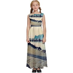 A Walk On Gardasee, Italy  Kids  Satin Sleeveless Maxi Dress by ConteMonfrey