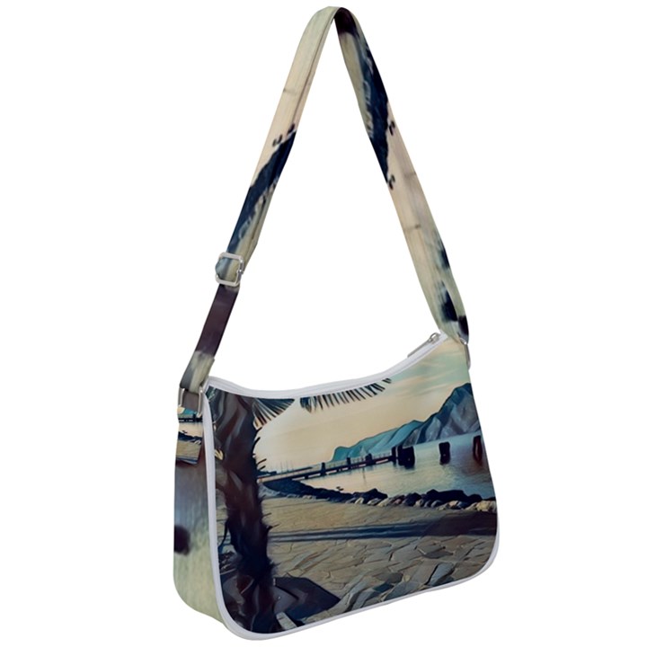 A walk on Gardasee, Italy. Zip Up Shoulder Bag