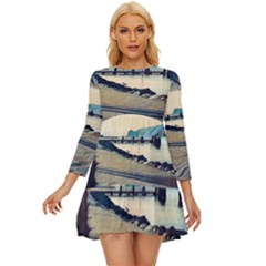 A Walk On Gardasee, Italy  Long Sleeve Babydoll Dress