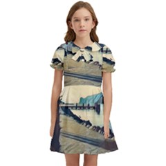 A Walk On Gardasee, Italy  Kids  Bow Tie Puff Sleeve Dress by ConteMonfrey