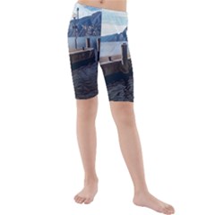 Pier On The End Of A Day Kids  Mid Length Swim Shorts by ConteMonfrey