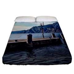 Pier On The End Of A Day Fitted Sheet (california King Size) by ConteMonfrey