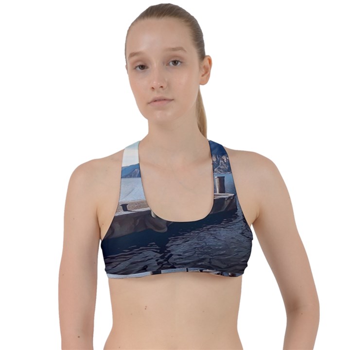 Pier on the end of a day Criss Cross Racerback Sports Bra