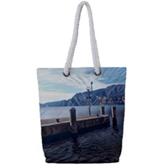 Pier On The End Of A Day Full Print Rope Handle Tote (small) by ConteMonfrey