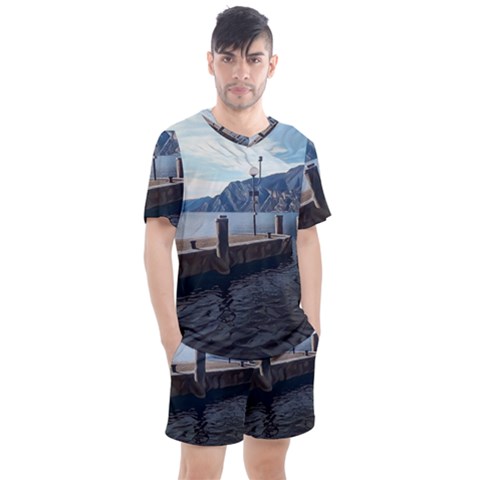 Pier On The End Of A Day Men s Mesh Tee And Shorts Set by ConteMonfrey